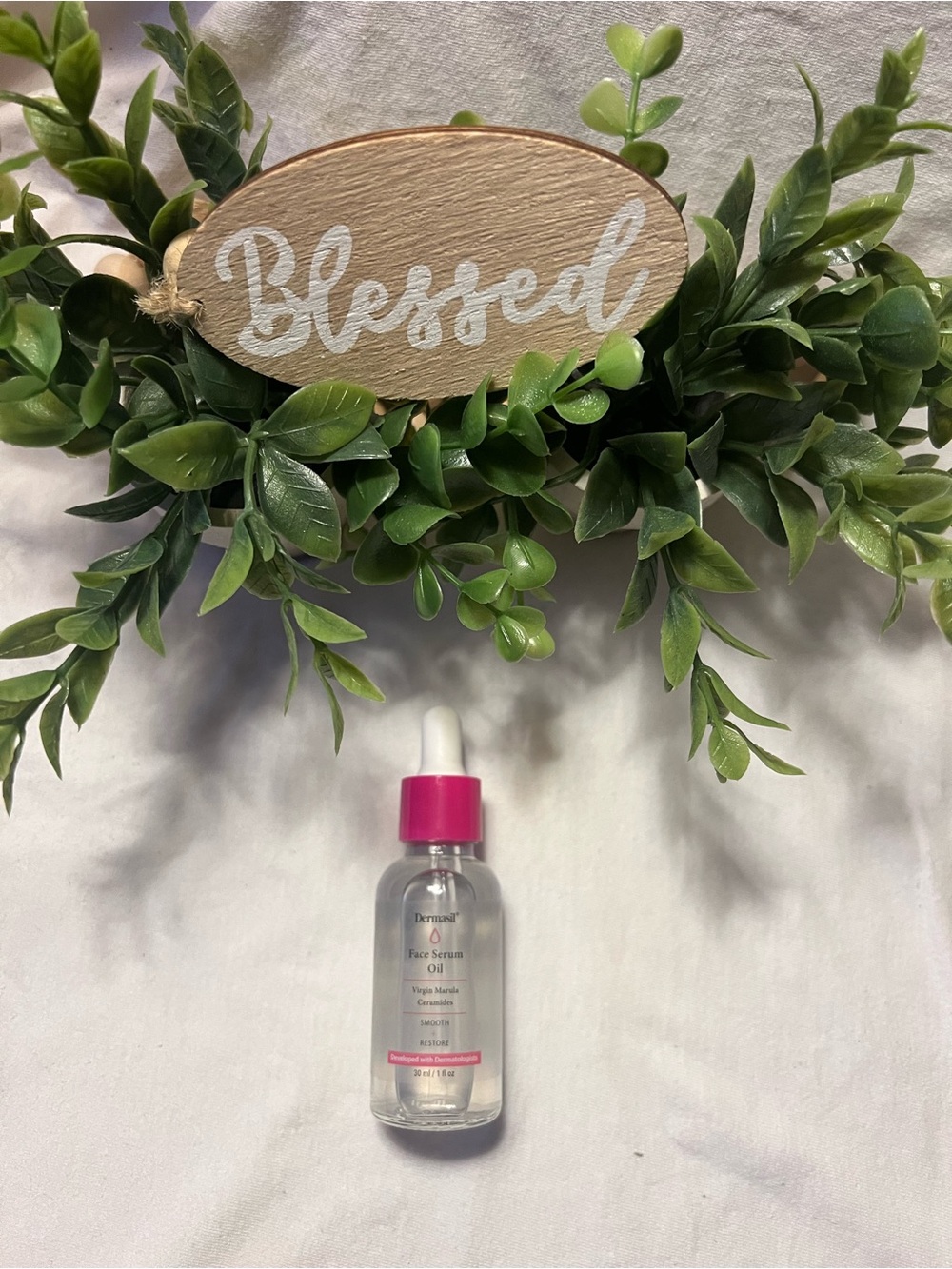 Dermasil Face Serum Bottle with Pink Dropper